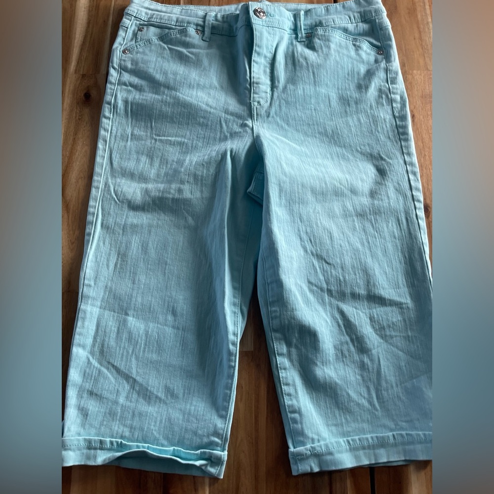 Gloria Vanderbilt Light Blue Cropped Pants size 10